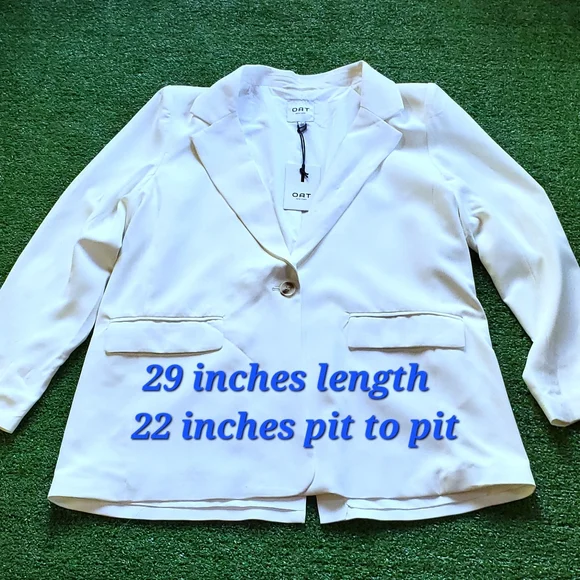 Ladies White  One Button Blazer by OATS NEW YORK - Picture 6 of 8